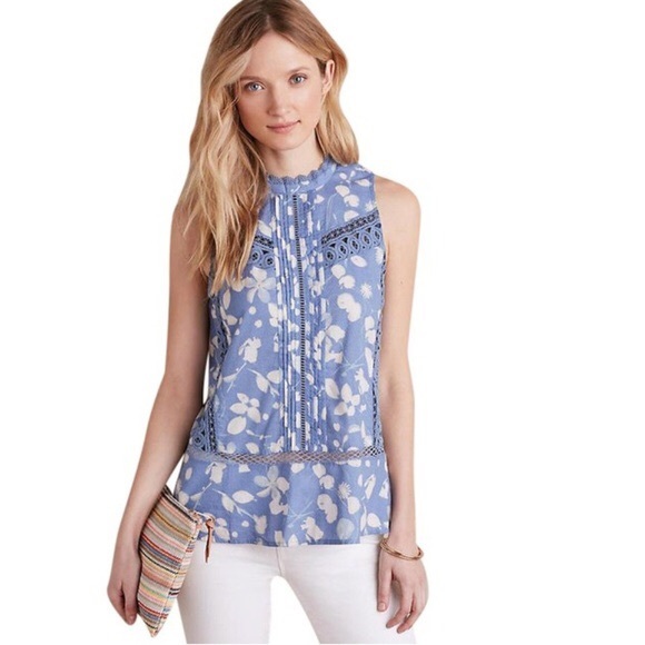Anthropologie Tops - Anthro / Vanessa Virginia / Lace Swing Top Size 8